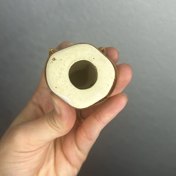 Mini clay angel ornament - pottery - glazed- angel singing small gift Christmas - Picture 7 of 7